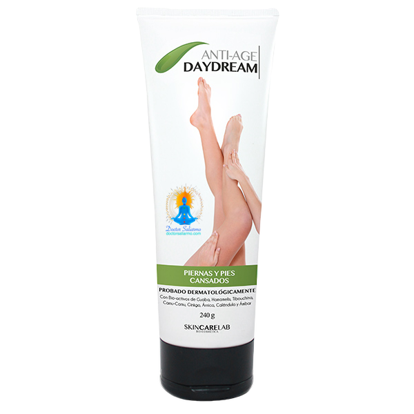 La Crema antiedad para piernas y pies cansados naturalmente reconforta y promueve el descanso de las piernas y pies.