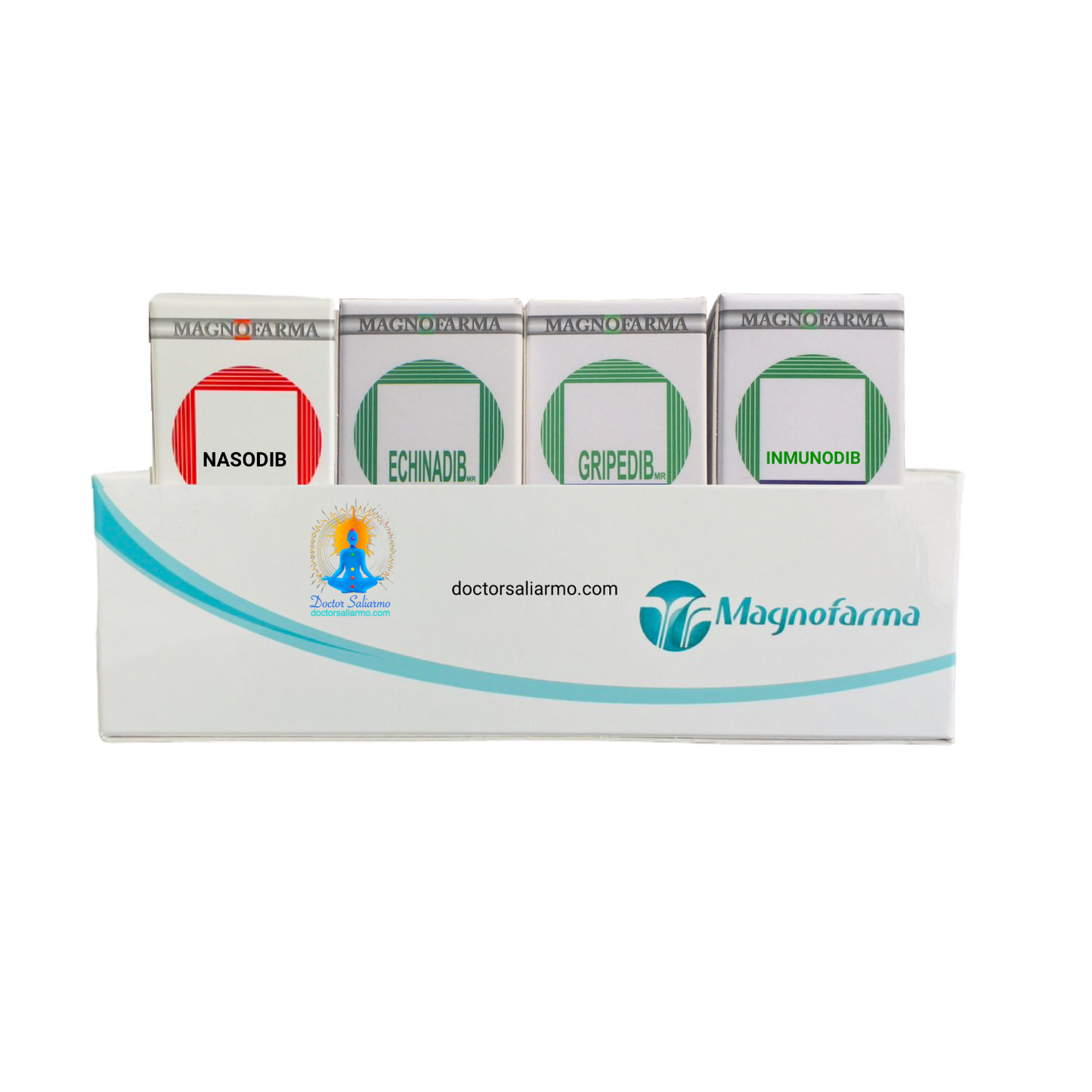 Holodren coronadren conjunto de productos indicados en la prevención y/o tratamiento de las infecciones respiratorias altas ocasionadas por bacterias y/o virus (como por ejemplo la COVID-19 ocasionado por el SARS-CO2).