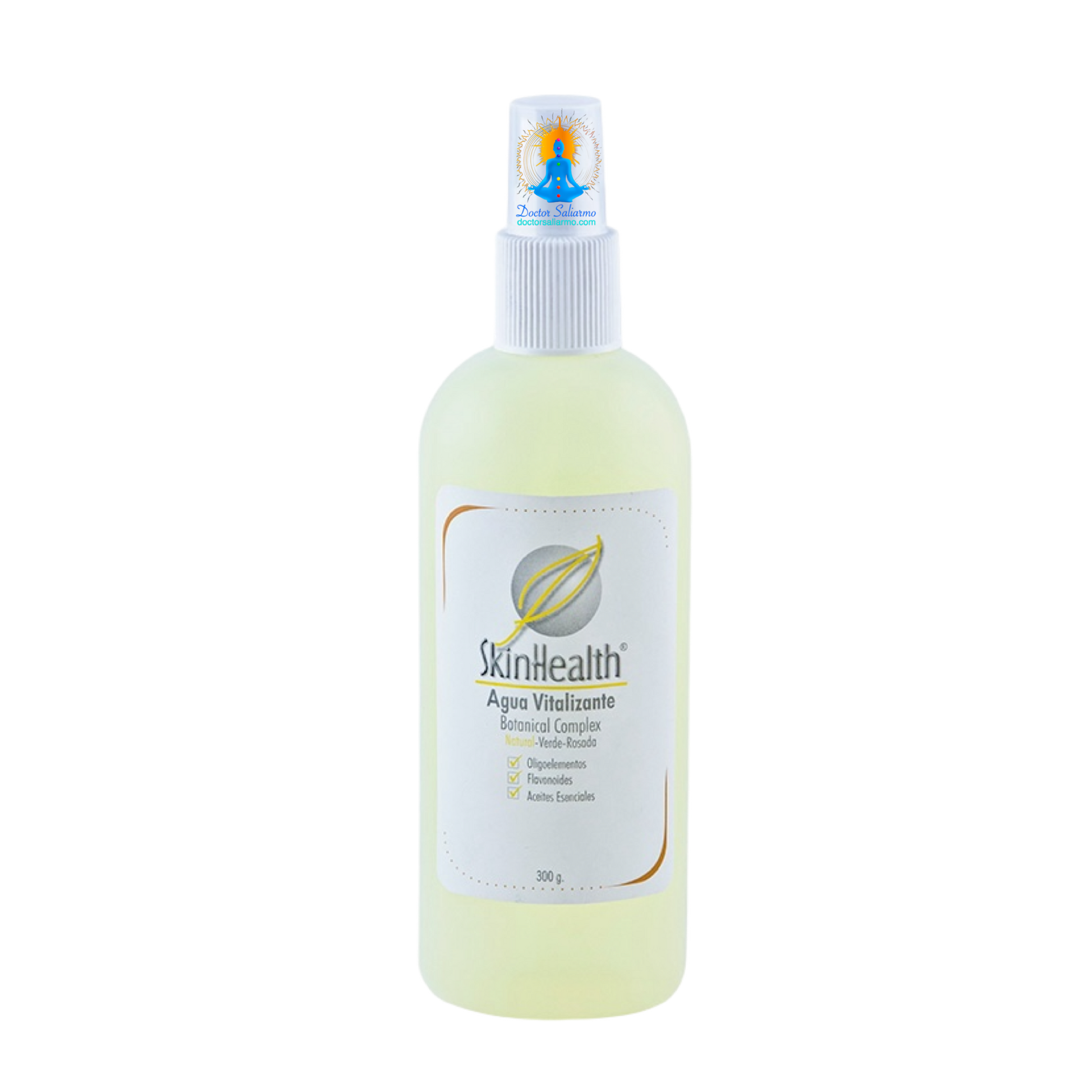 Agua Vitalizante Skin Health tonico, alivia los sintomas de irritacion. Sus funciones son hidratacion, cicatrizacion, desinfectante, antioxidacion, antialergico, antiinflamatorio