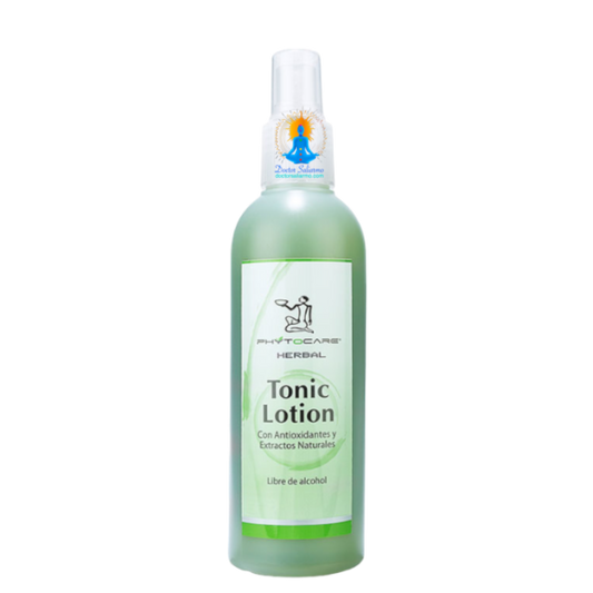 Loción tónica herbal de Phytocare Tonic Lotion con antioxidantes y extractos naturales. Hidrata, refresca, equilibra y prepara la piel para la recepción de los demás productos del tratamiento