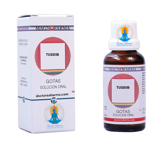 tusidib esta indicado en #tos #sequedad de mucosa nasal #coriza #rinitis aguda #secreción acuosa # secreción espesa amarillenta sanguinolenta #inflamación de laringe #inflamacion de tráquea #ulceración laringea #espectoración hemoptoica #hemoptisis #respiración difícil #disnea #asma #gripa #neumonía crónica